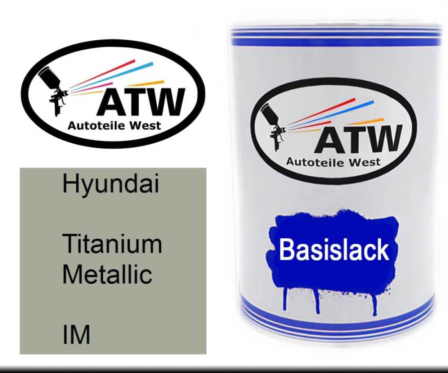 Hyundai, Titanium Metallic, IM: 500ml Lackdose, von ATW Autoteile West.